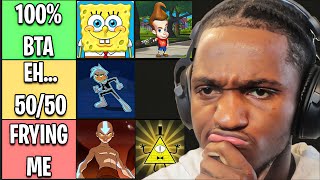 RANKING CARTOON CHARACTERS WHO I COULD BEAT IN A FIGHT (100% Accurate)