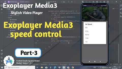 Exoplayer Media3 Video Player Speed Control in Android Studio || Media3 Speed Control #media3