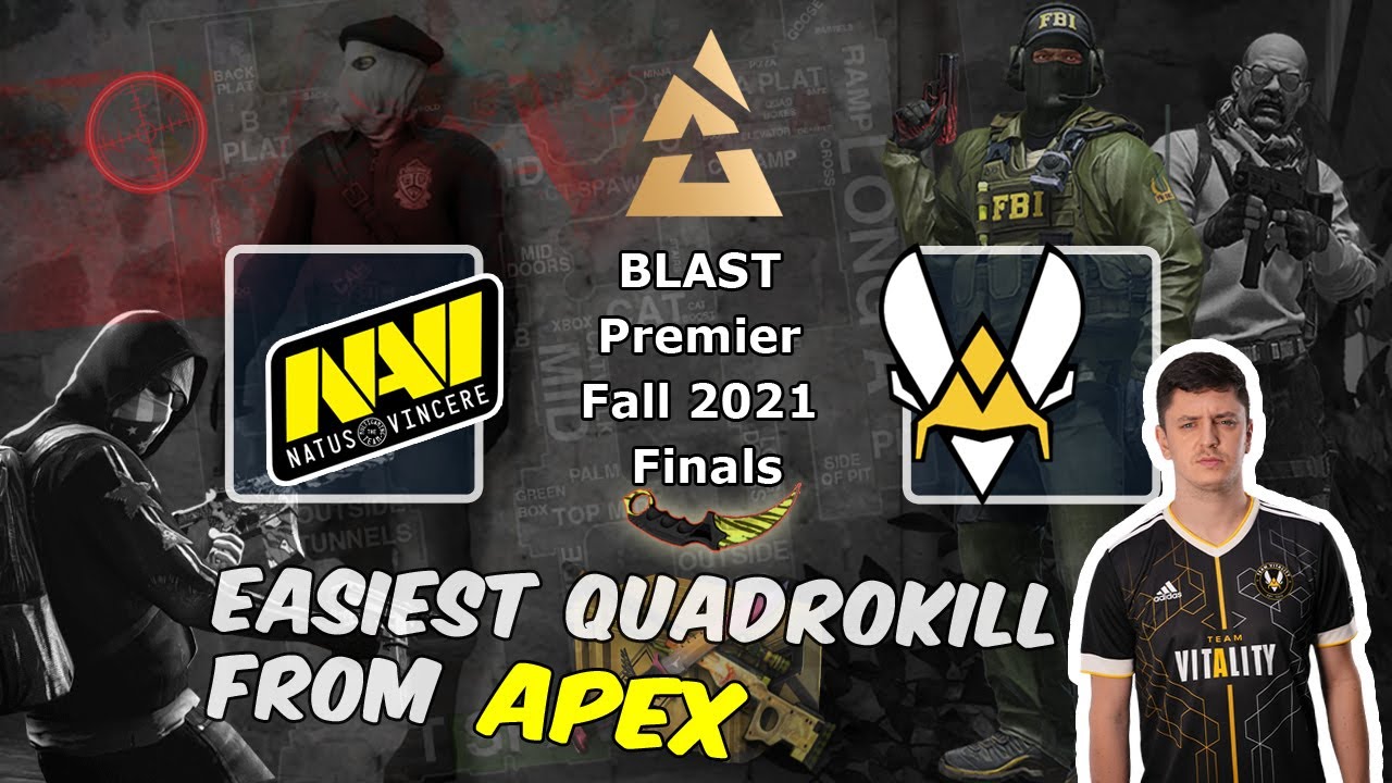 Легчайший КвадроКилл от ApEX на Инферно, NAVI vs Vitality, BLAST Premier Fall Final 2021