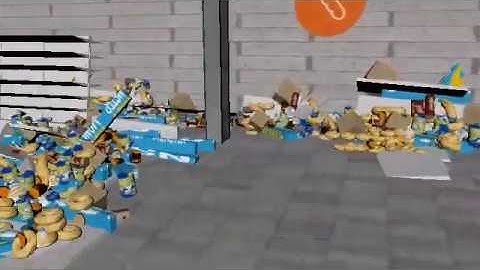 Dystopian supermarket Final Render.