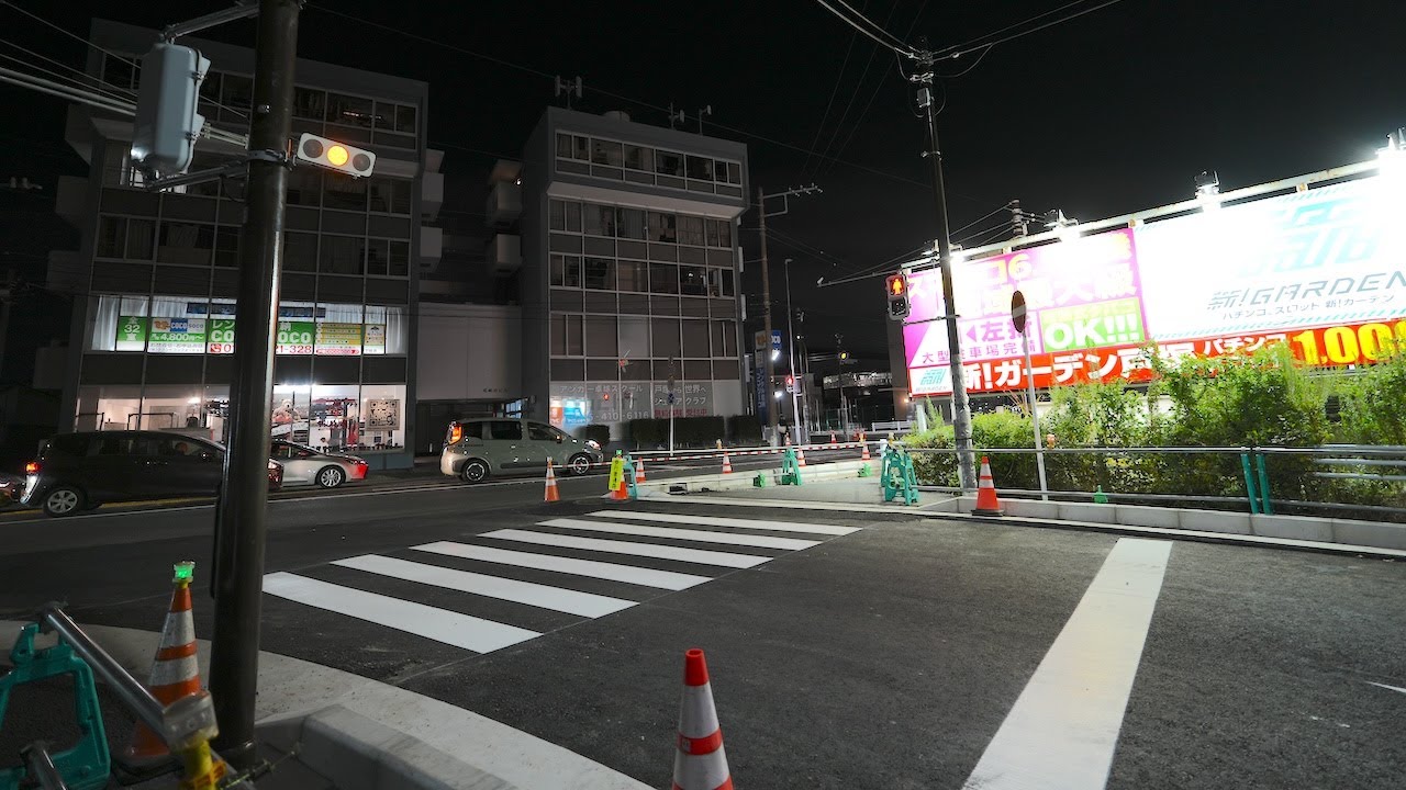 【戸塚】左折レーン開通！国道1号線不動坂交差点。2024年12月、横浜市戸塚区柏尾町。