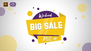 Sale Banner Design Template || Adobe Illustrator Tutorials