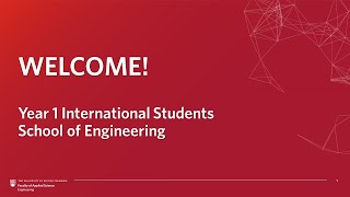 School of Engineering Year 1 International Students Welcome Event