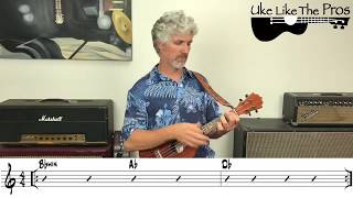 Riptide Ukulele Solo Tutorial Vance Joy (TAB)