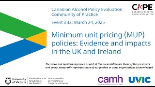 Minimum unit pricing (MUP) policies: evidence and impacts in the UK and Ireland