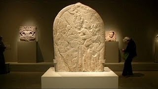 Ancient sculptures on first outing from Myanmar in New York