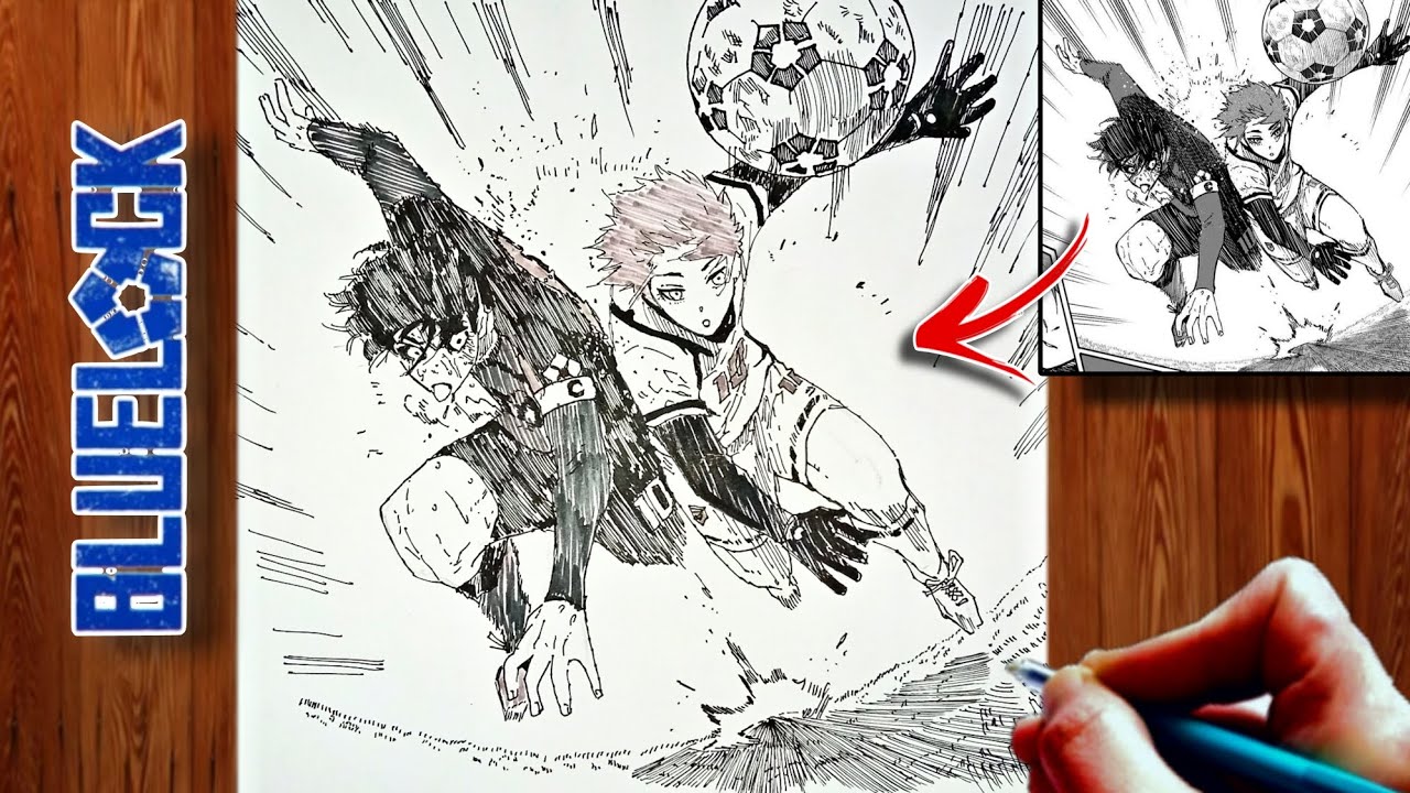 Manga Drawing Rin Itoshi vs Sae Itoshi | Blue Lock | ブルーロック | Speed ...