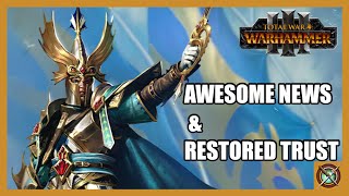 TRUST RESTORED Sea Lord Aislinn Update and Tides of Torment News Total War Warhammer III DLC