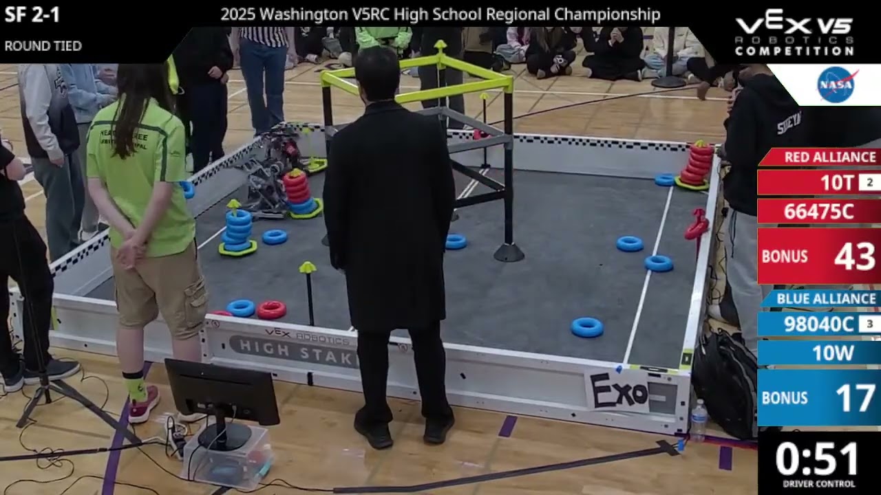 Washington Regionals : Division 1 - SF #2-1 - 10T & 66475C vs 98040C & 10W - Auton + Driver