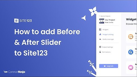 How to add a Before & After Slider to Site123