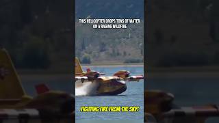 This Helicopter Drops Tons of Water on a Raging Wildfire 🚁🔥 #Firefighters #shorts #viral #fyp