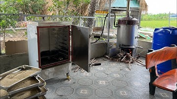Nồi Hơi Nấu Rượu đun củi dẫn hơi sang Tủ Nấu Cơm hiện đại và tiết kiệm
