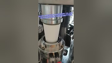 OCM12 ultrasonic heater paper cup machine test running 6OZ for Qatar client speed 75-80 pcs/min