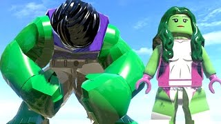 Hulk (Transformation) VS She Hulk   Lego Marvel Super Heroes