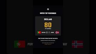 Match Top Performer | DEOLA48 topped the match leaderboard with 80 SP #cebeepredict #footballfans