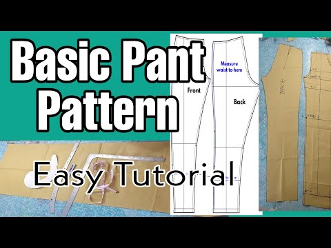How to make basic trousers pattern (paano gumawa pant pattern) by: madamlods