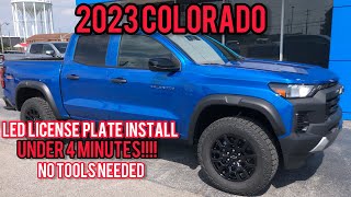 23 Colorado LED License Plate Install