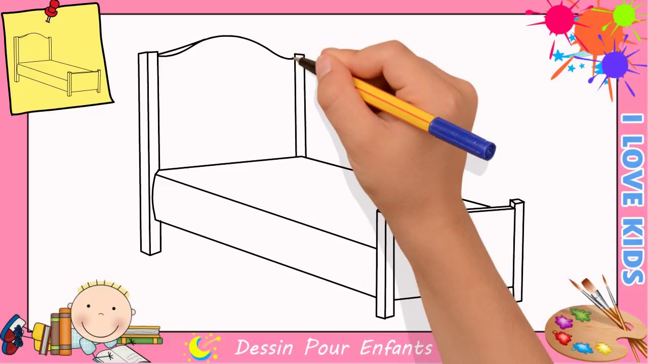 Comment Dessiner Un Lit Facilement Mettre A Jour Pour Enfants 1 Youtube