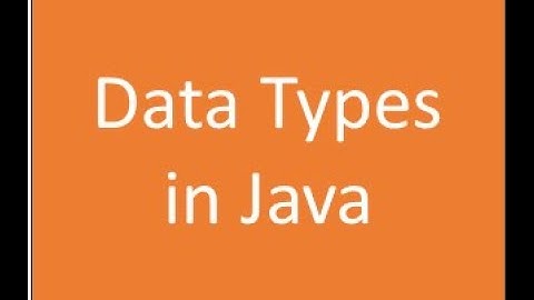 #3 Data Types in Java