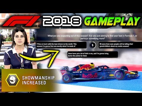 F1 2018 Gameplay: NEW CAREER MODE VISUALS!!! INTERVIEW GAMEPLAY! (F1 2018 Game)
