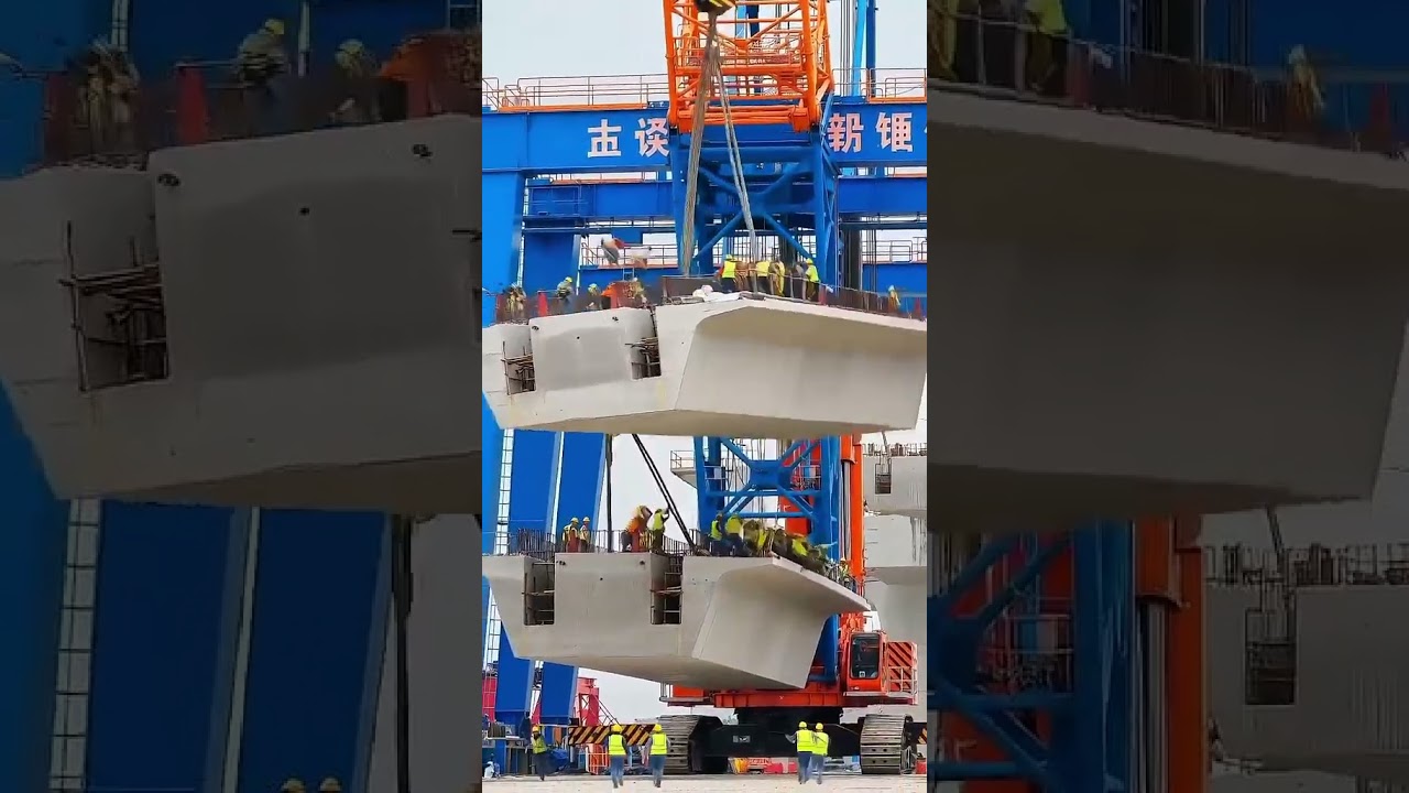 Concrete Bridge Piece Shoots Off Like a Jet Ski During Lift! 😱