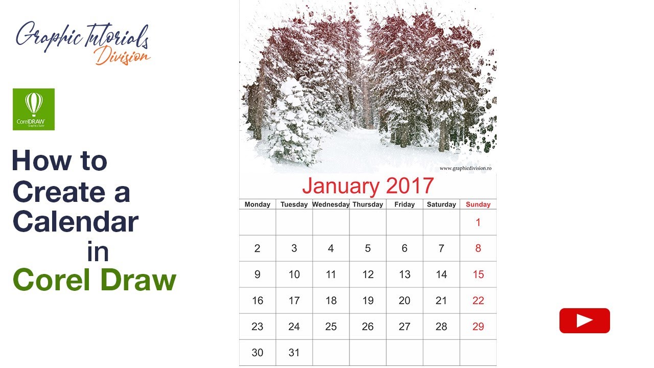 How to create a Calendar in Corel Draw