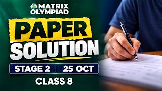 Matrix Olympiad 2026 Class 8 Paper Solution | Stage 2 Exam 25 Oct | Matrix Sikar
