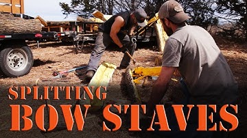 How to split bow staves from Osage or other bow wood