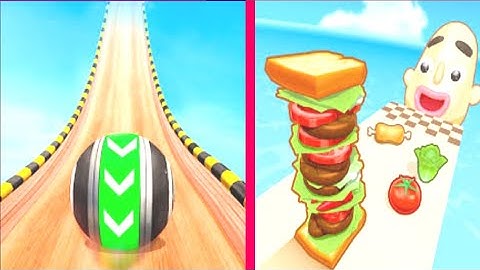 Sky Ball Jump Vs Sandwich 🥪 runner  All Levels Android iOS Gameplay Walkthrough 4K 86 #2