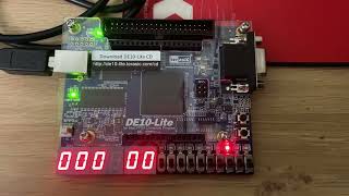 FPGA DE10Lite 4bit computer default activity “Knight rider” effect