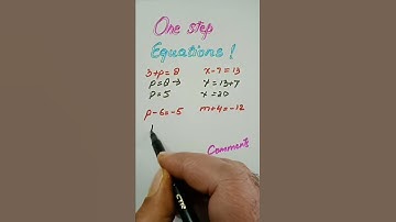 Simple equations one step#MathMarrow#Math shorts#Simple equations