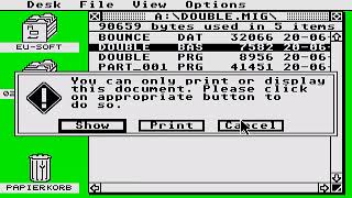 Atari St Double Bounce 1990 Ase Crew Gfa Basic Pong Double 2 Player Game Playing Simultaneously