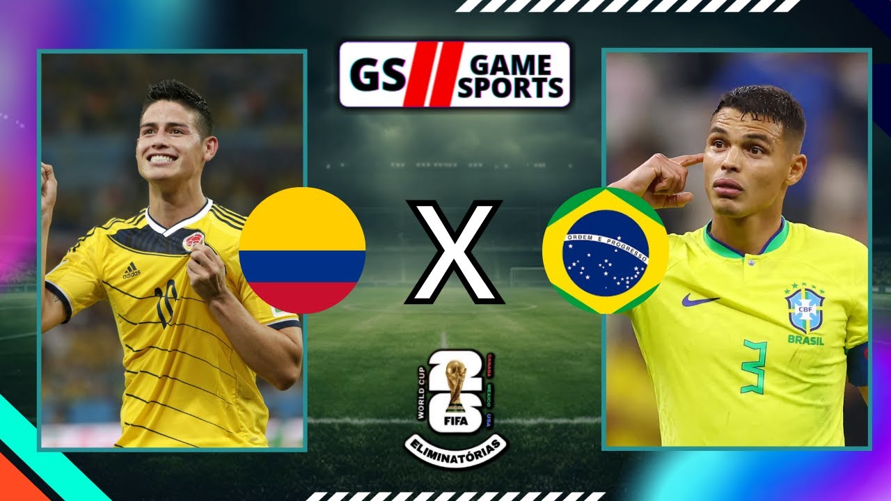 Colômbia x Brasil - Ao vivo - Eliminatórias Copa 2026 - Minuto a