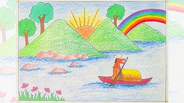 Những sắc màu thiên nhiên lớp 5 | Vẽ tranh thiên nhiên tươi đẹp | Vẽ tranh phong cảnh thiên nhiên