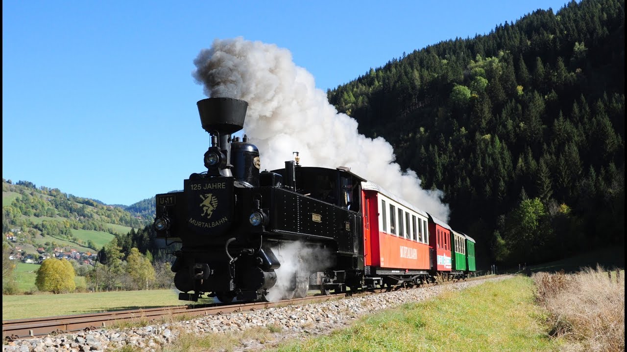 Jubiläumsfest 125 jahre Murtalbahn Sonderfahrten Damplokomotiven U11, 298.56 und Bh.1 12.10.2019