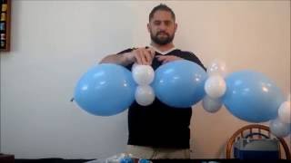 Easy Baby shower Balloon arch decoration DIY  No helium required!