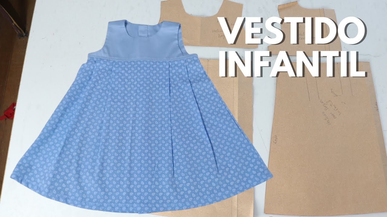 Vestido Barbie infantil de alcinha e pregas - DIY- marlene mukai