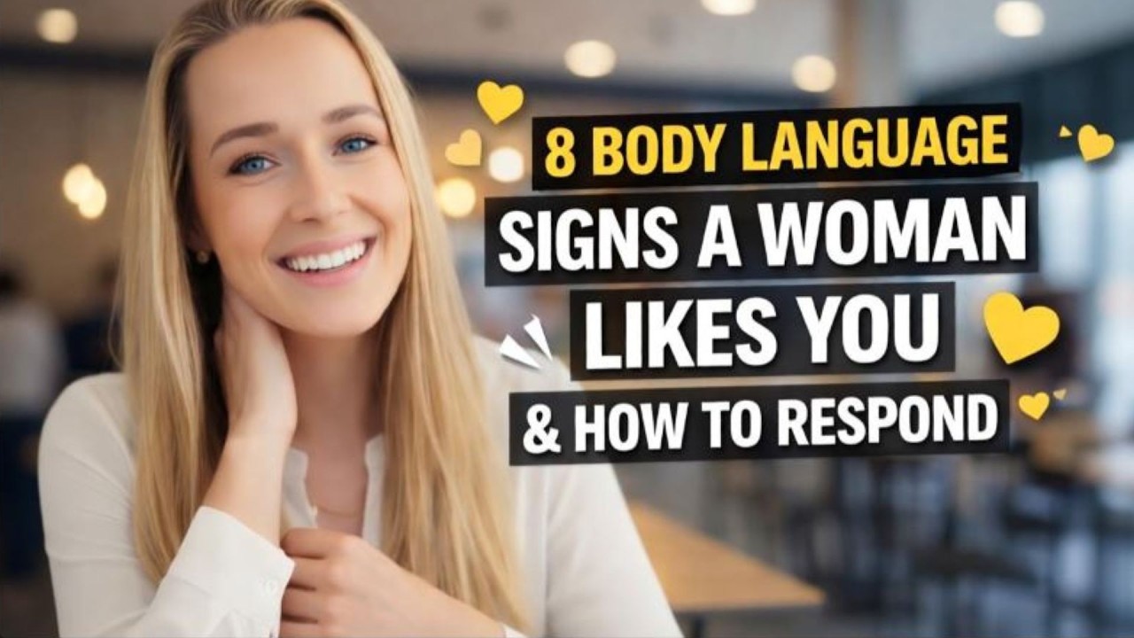 8 Body Language Signs A Woman Likes You & How To Respond 1080p caption