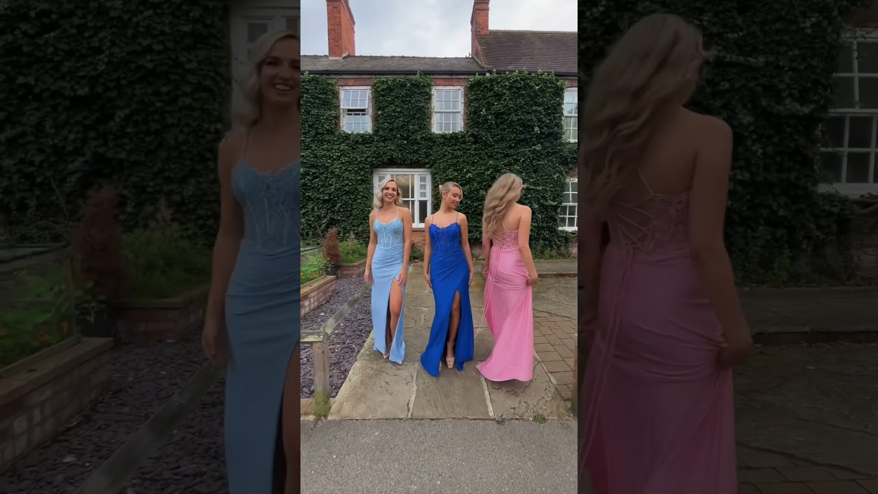 Fitted prom dress with a corset back 