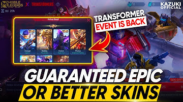 GET FREE GUARANTEED EPIC SKIN FROM THE TRANSFORMERS EVENT | PROMO DIAMOND EVENT UPDATE