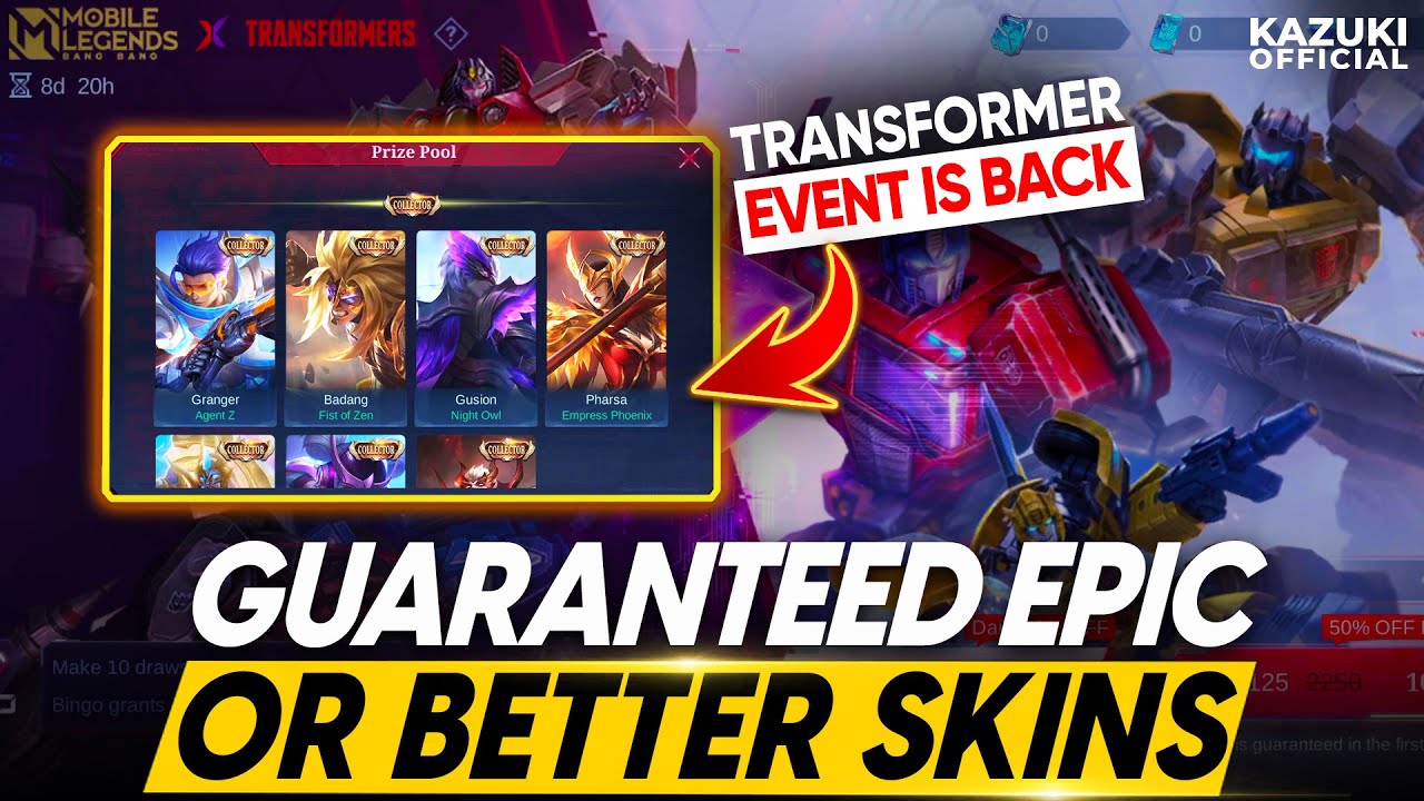 ⁣GET FREE GUARANTEED EPIC SKIN FROM THE TRANSFORMERS EVENT | PROMO DIAMOND EVENT UPDATE