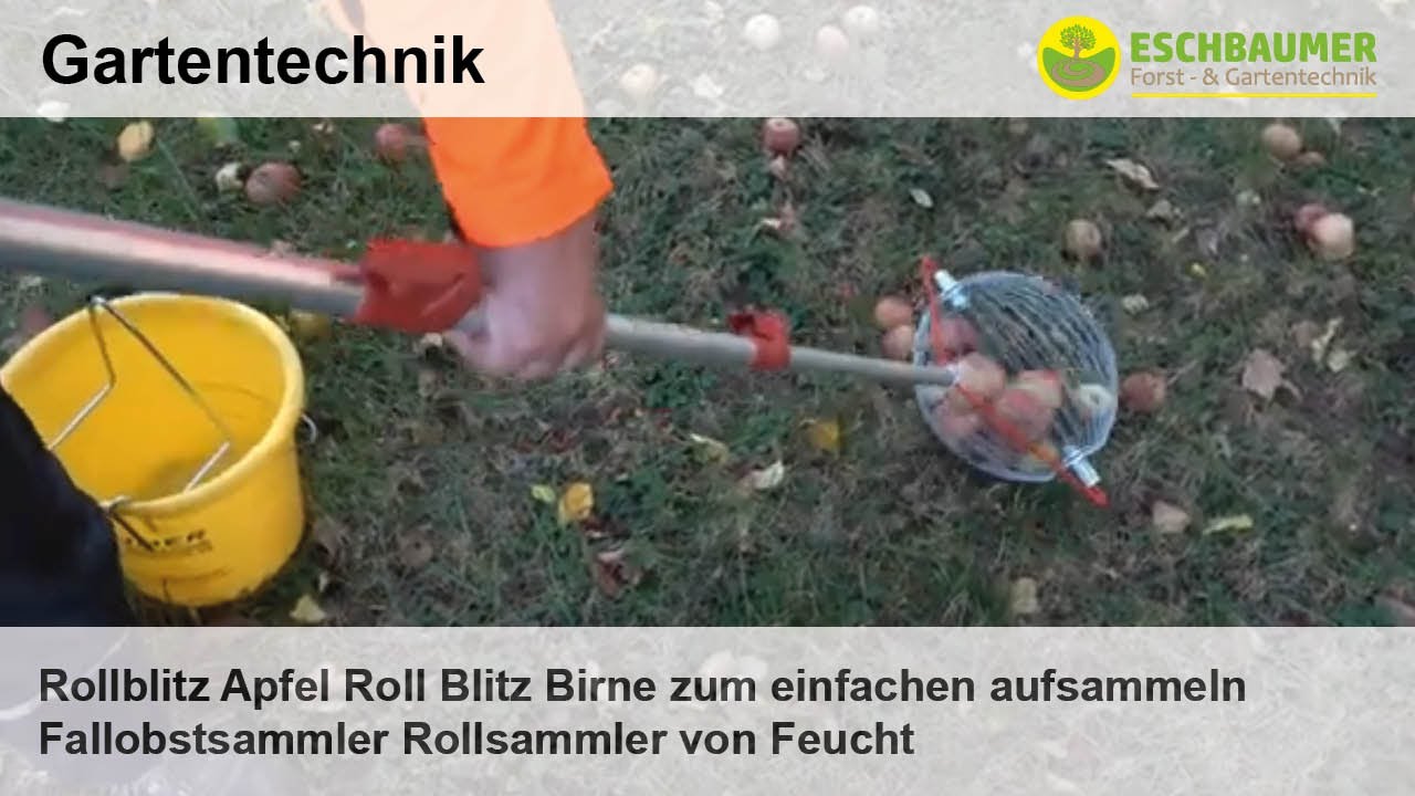 Rollblitz Apfel Roll Blitz Birne zum einfachen aufsammeln Fallobstsammler Rollsammler von Feucht