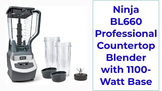 Ninja BL660 Professional Countertop Blender with 1100 Watt Base
