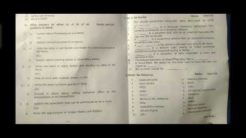 Computer on office automation August month answer key 2023*