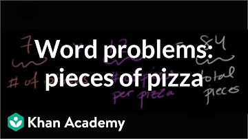 Multiplication, division word problems: how many pieces of pizzas? | Arithmetic | Khan Academy