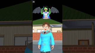 Giant monster in the roftop 🤯😱 #sakuraschoolsimulatordrama #comedyhorror #dramachannel #funny