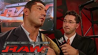 Batista Backstage Interview After Vengeance (Draft Pick Surprise) RAW Jun 27,2005