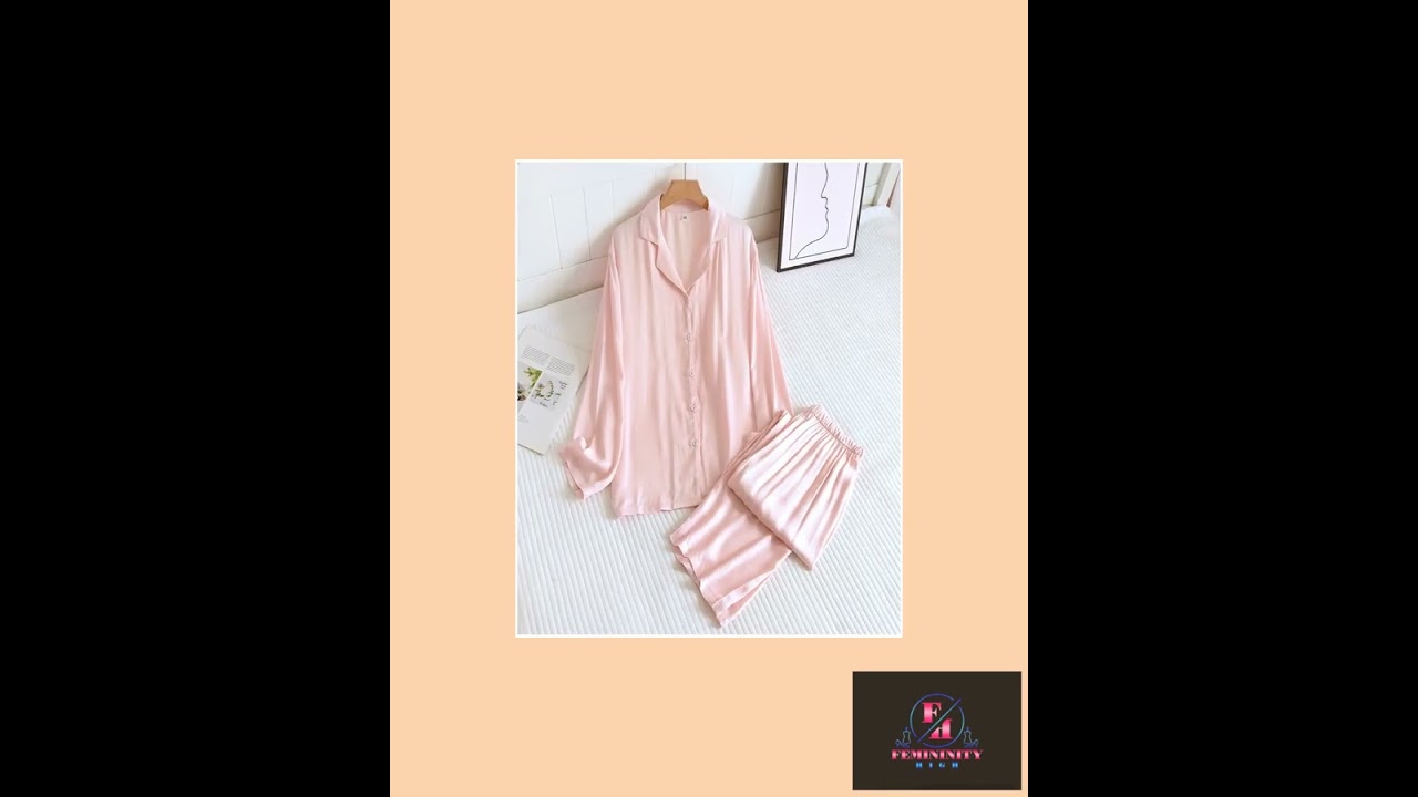 Men and Women's Cotton Silk Pajamas, Thin Satin Home Clothing, Long Sleeved Pant