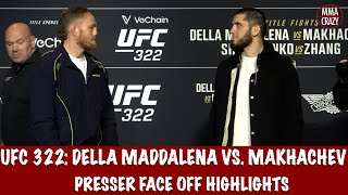 UFC 322 Pre Fight Press Conference FACE OFF Highlights