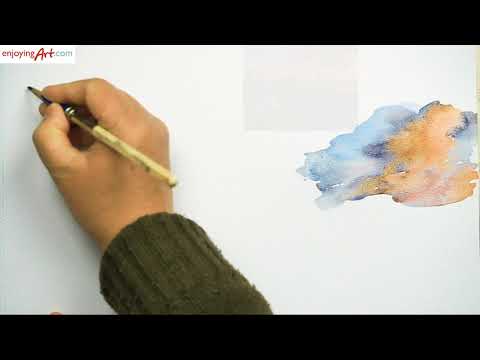 Landscape #38 - Watercolor of Clouds and Composition in Landscape Painting - Landscape #38 - Watercolor of Clouds and Composition in Landscape Painting
